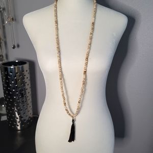 Beaded Tassel Necklace